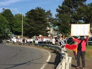 WECANNers standing out for justice at Grant Circle, 6/5/2020.